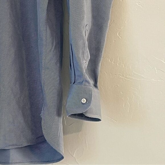 Men's John W Nordstrom Blue & White Button Down Shirt - Picture 4 of 10